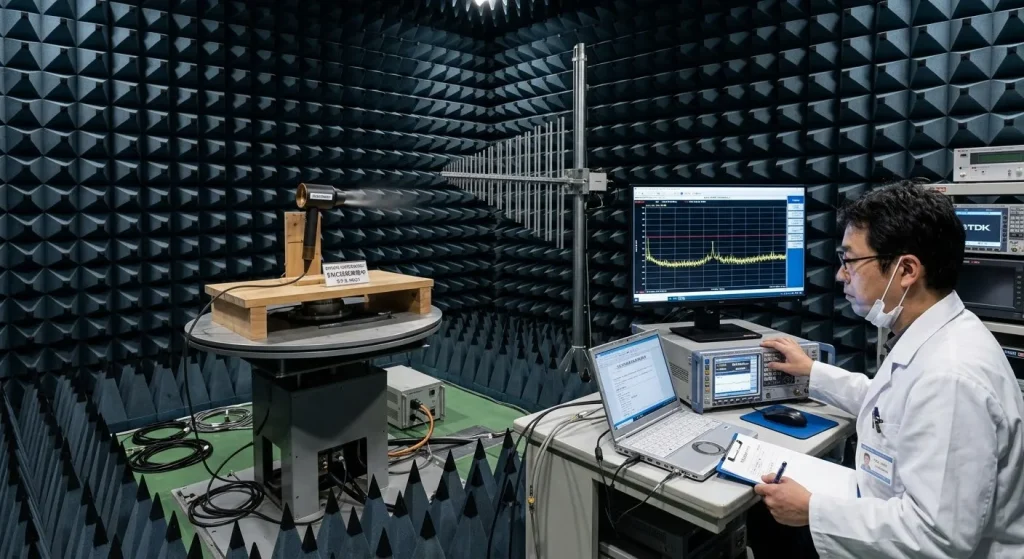 EMCを実施する電気エンジニア