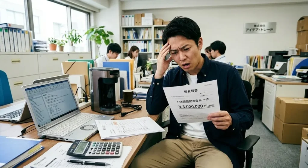 大手検査所のPSE認証の見積もりが300万円だったケース